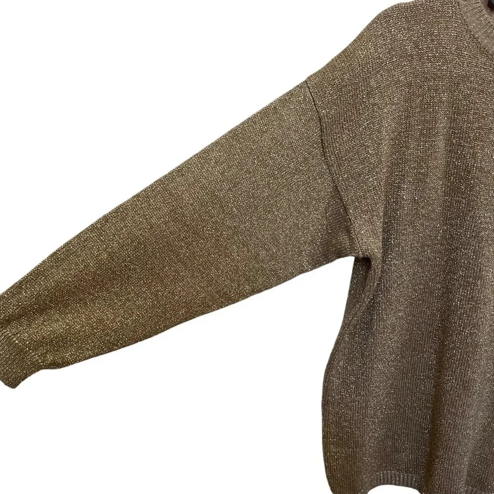 Shenanigans Vintage Metallic Gold Sweater Size Small - Picture 3 of 7